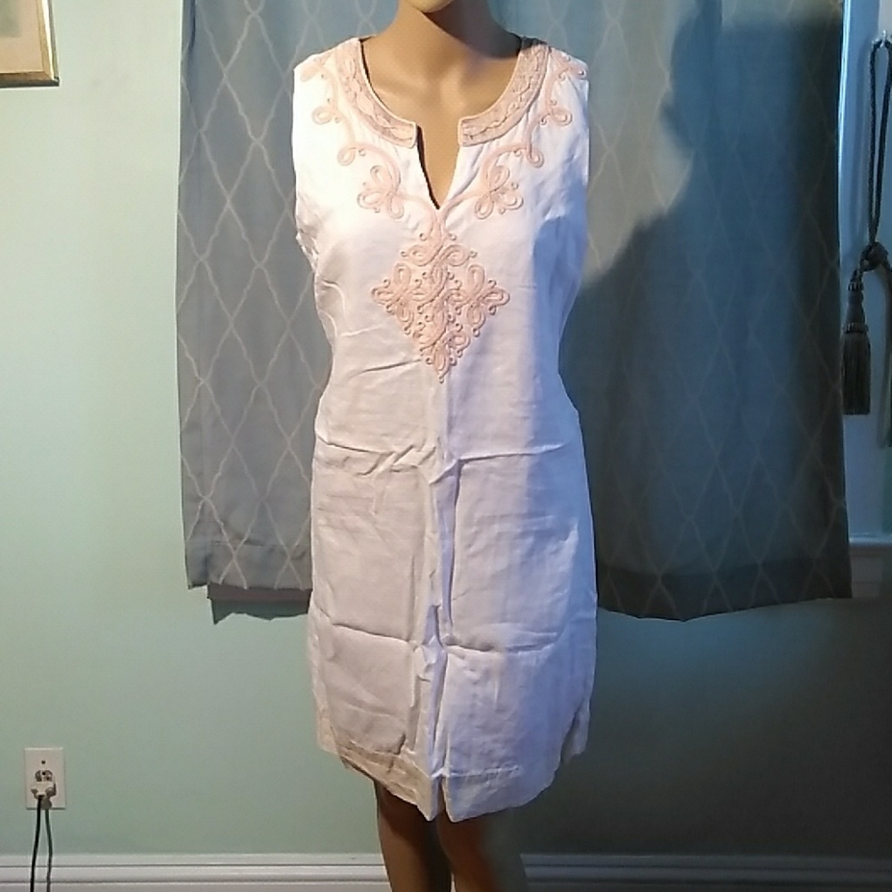 Charter Club 12P white linen dress